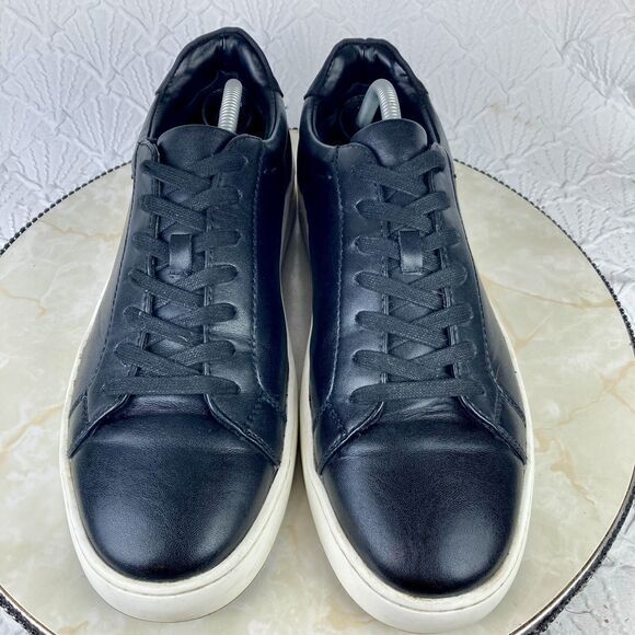 Nordstrom Rack Shoes Mens Sz 11 Black Ortholite Leather Comfort Casual Sneakers - Picture 4 of 13